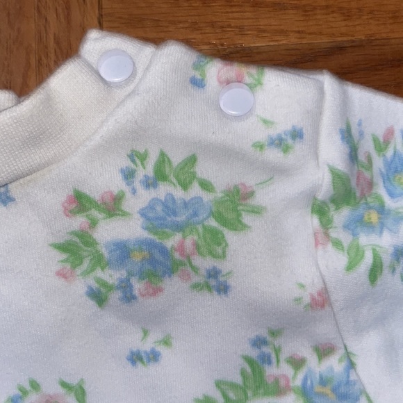 Puddles and Bubbles 3 months one piece floral print long sleeve 100% cotton - Picture 4 of 7